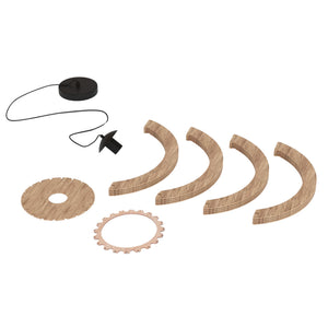 Lámpara colgante madera "BURMA" - Ø 45cm - E27 (18)