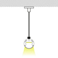 Profilo cilindrico per striscia LED - ø 20mm - Con diffusore - Superficie / Sospensione - 2 metri 2