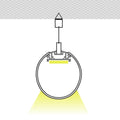 Perfil tira LED cilíndrico de suspensión - ø 60mm - Con difusor - 2 metros 2