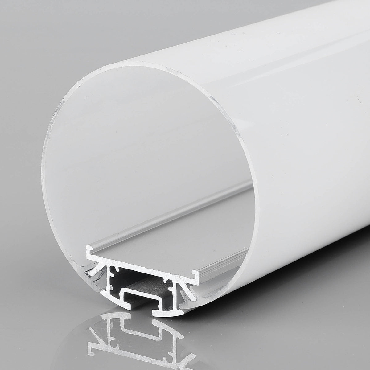 Perfil tira LED cilíndrico de suspensión - ø 60mm - Con difusor - 2 metros