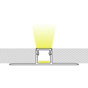 Perfil tira LED integración / trimless - 11x12mm - Con difusor - 2 metros (1)