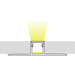 Perfil tira LED integración / trimless - 11x12mm - Con difusor - 2 metros - Barcelona Led-