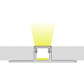 Profile for LED Strip - Recessed / Trimless - 11x15mm - With diffuser - 2 meters 2