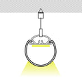 Suspension LED strip profile - Ø30mm - With diffuser - 2 metres 2