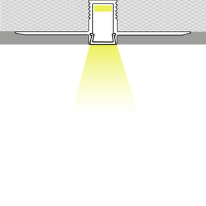 Perfil tira LED integración / trimless - 8x7mm - Con difusor - 2 metros - Barcelona Led-