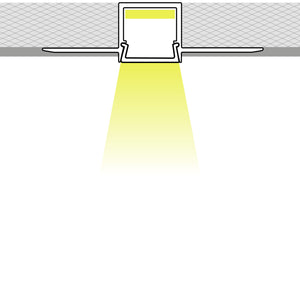 Perfil tira LED integración / trimless - 9x15mm - Con difusor - 2 metros (1)