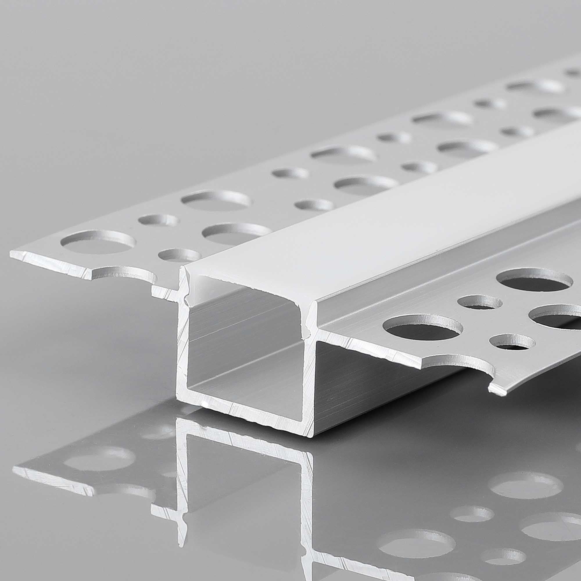 Perfil tira LED integración / trimless - 9x20 mm - Con difusor - 2 metros