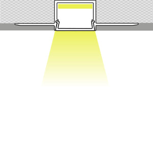 Perfil tira LED integración / trimless - 9x20 mm - Con difusor - 2 metros - Barcelona Led-
