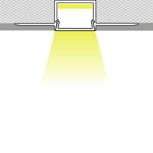 Perfil tira LED integración / trimless - 9x20 mm - Con difusor - 2 metros (1)