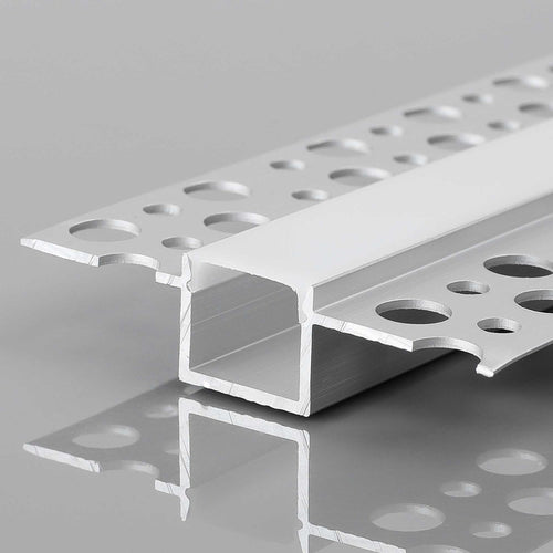 Profilo a scomparsa / trimless per striscia LED - 9x12mm - Con diffusore - 2 metri