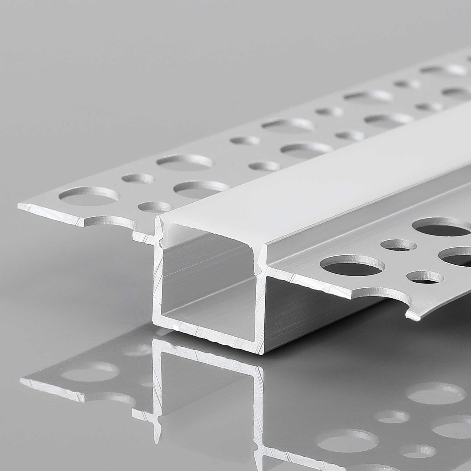 Perfil tira LED integración / trimless - 9x12mm - Con difusor - 2 metros