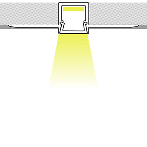Perfil tira LED integración / trimless - 9x12mm - Con difusor - 2 metros (1)