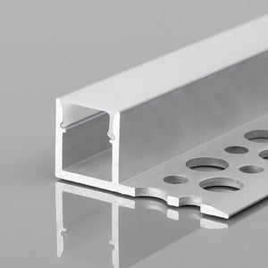 Perfil tira LED integración / trimless - Una aleta - 11x12mm - Con difusor - 2 metros