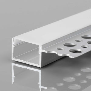 Perfil tira LED integración / trimless - Una aleta - 9x20mm - Con difusor - 2 metros - Barcelona Led-