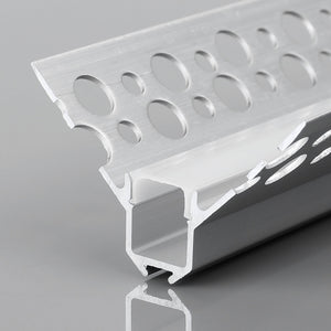 Perfil tira LED integración / trimless esquina interior - Con difusor - 2 metros