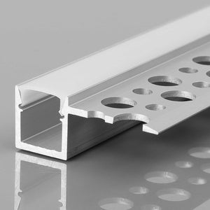 Perfil tira LED integración / trimless - Una aleta - 10x13mm - Con difusor - 2 metros - Barcelona Led-