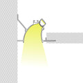 Προφίλ LED γωνιακής ενσωμάτωσης / trimless - Εφέ wall washer - 48 x 80mm - Με διαχύτη - 2 μέτρα 2