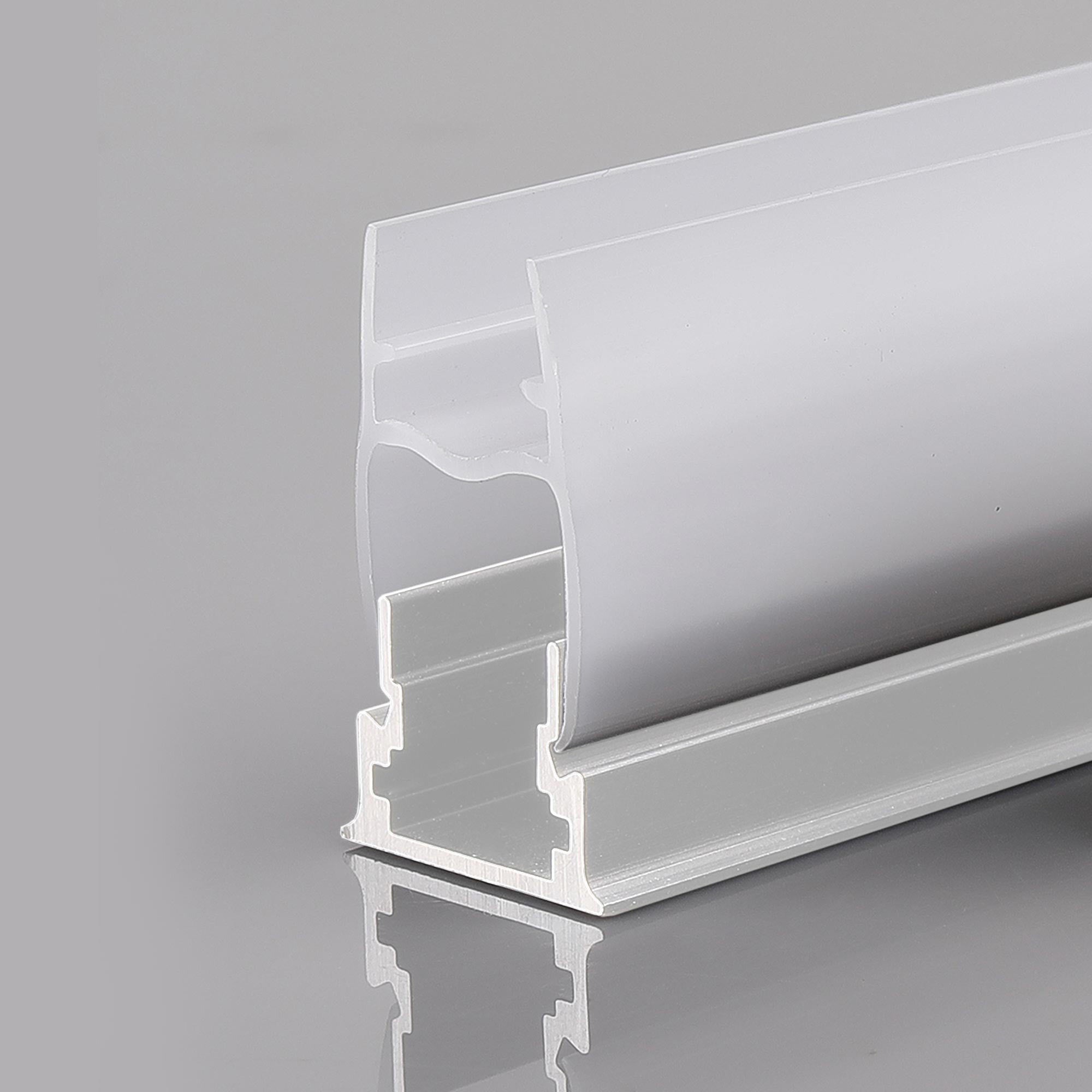 Perfil tira LED para cristal 11mm - Con difusor - Blanco - 2 metros