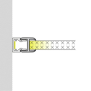 Perfil tira LED para cristal 8mm - Con difusor - Blanco - 2 metros - Barcelona Led-
