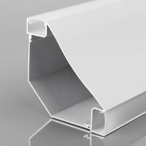 Perfil doble tira LED para esquinas - Superficie - 67x67mm - Con difusor - 2 metros