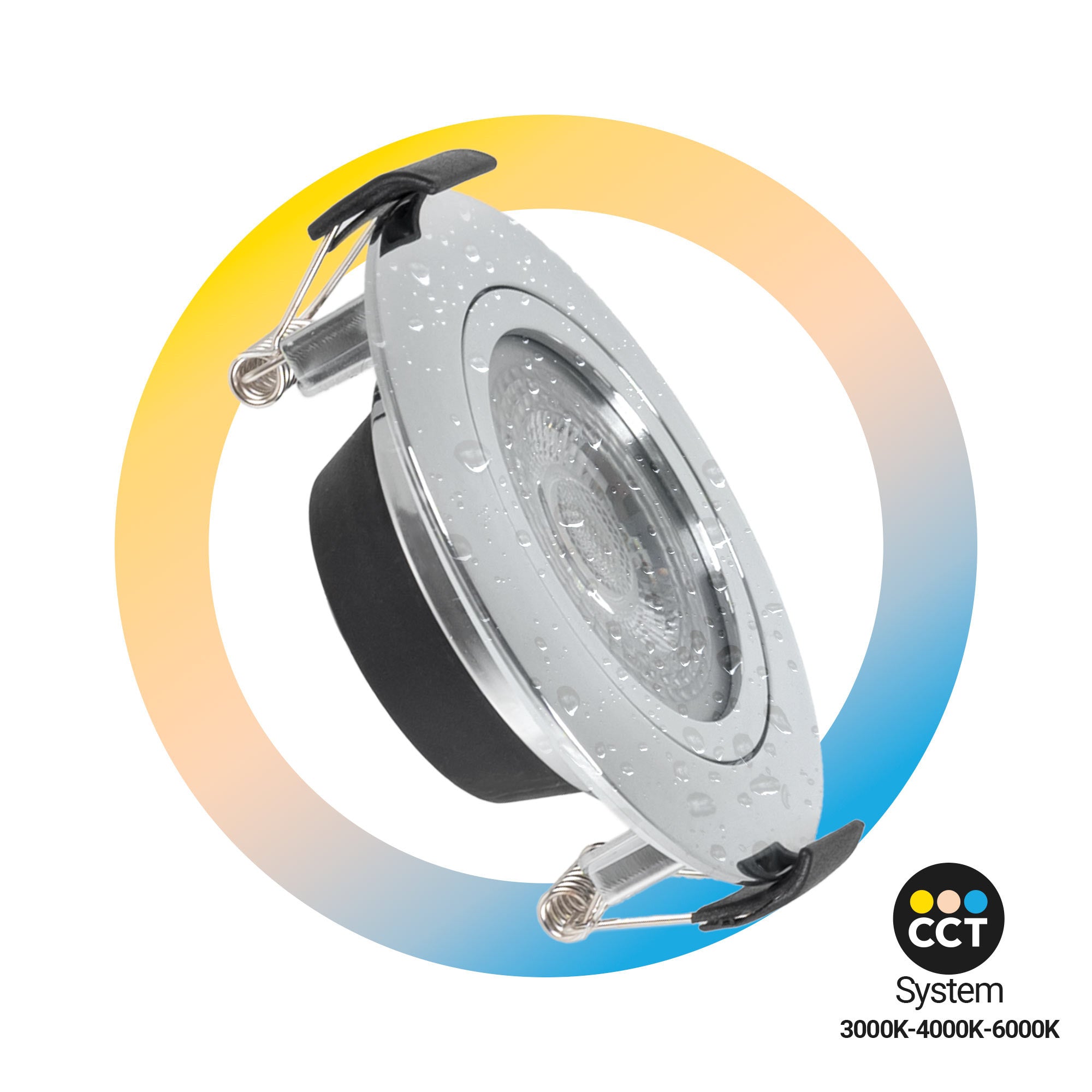 Downlight LED exterior - 7W - CCT - 630lm - Corte Ø 70mm - IP54