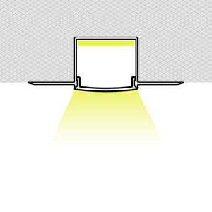 Perfil tira LED integración / trimless - 25x25mm - Con difusor - 2 metros (1)