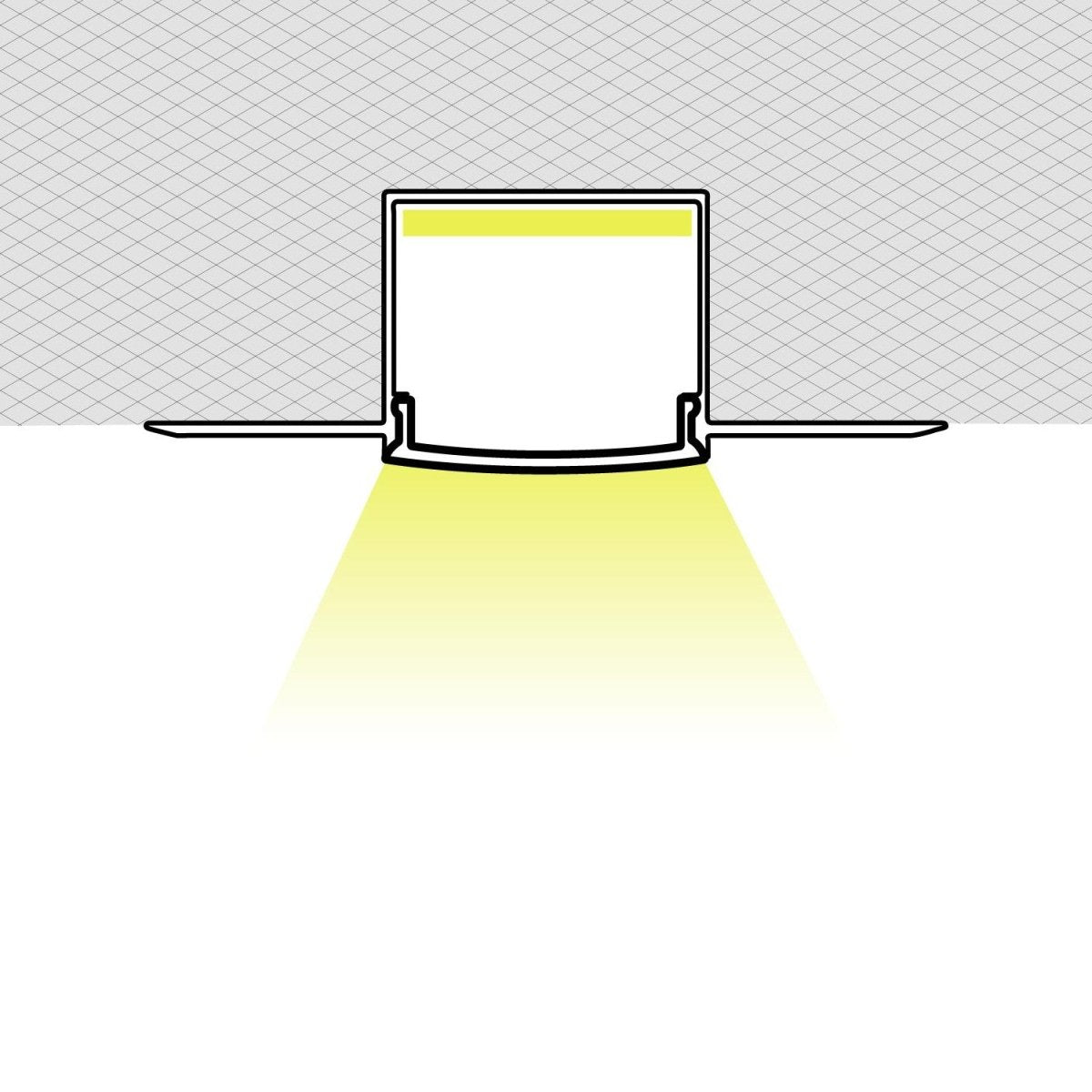 Perfil tira LED integración / trimless - 25x25mm - Con difusor - 2 metros - Barcelona Led-
