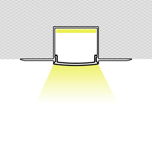 Perfil tira LED integración / trimless - 25x25mm - Con difusor - 2 metros - Barcelona Led-