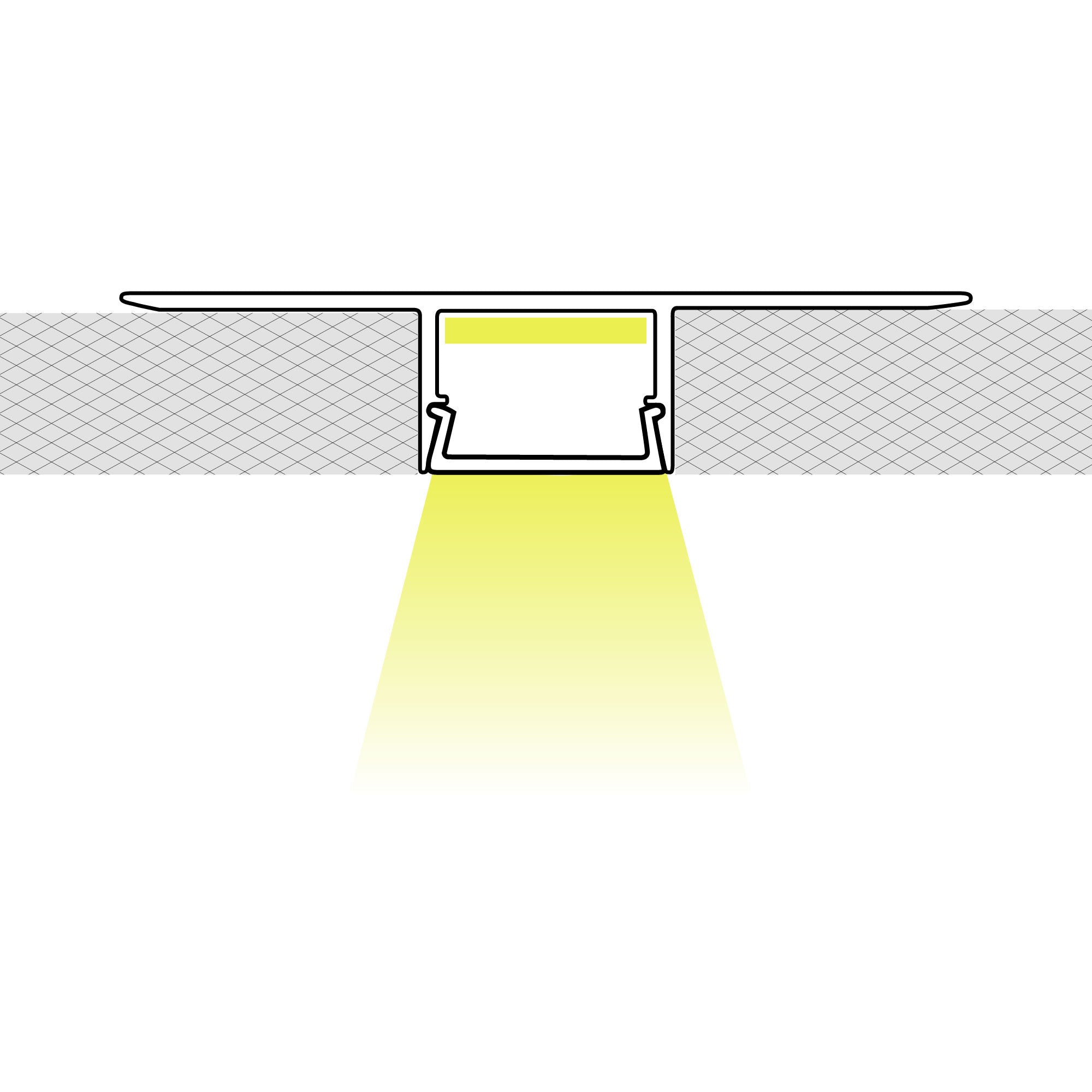 Perfil tira LED integración / trimless - 11x20mm - Con difusor - 2 metros (1)