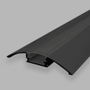 Perfil tira LED de suelo medialuna - Superficie - 9x52mm - Con difusor - 2 metros - Barcelona Led-
