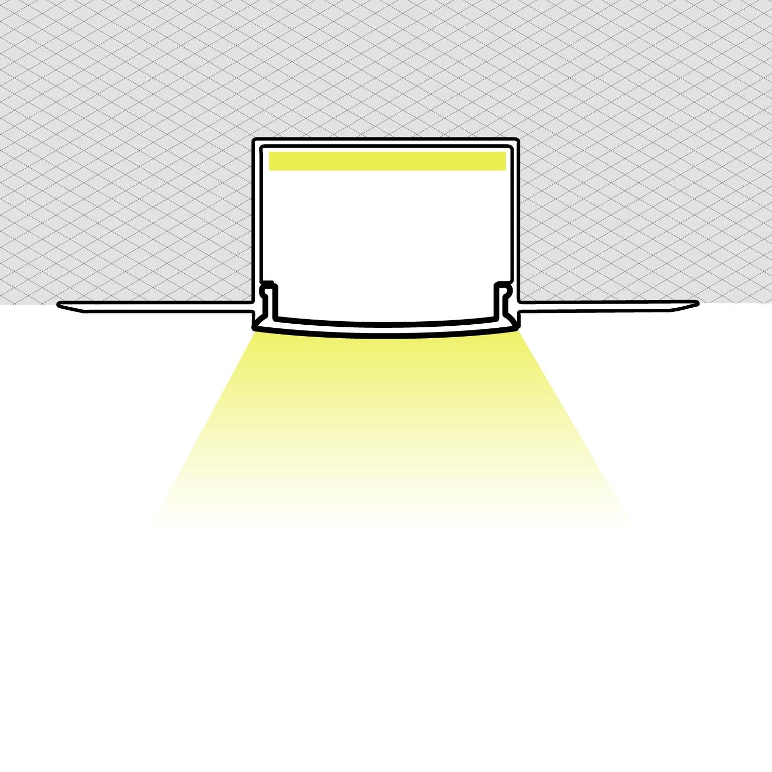 Perfil tira LED integración / trimless - 25x35mm - Con difusor - 2 metros (1)