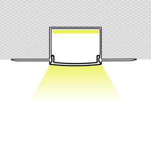 Perfil tira LED integración / trimless - 25x35mm - Con difusor - 2 metros (1)