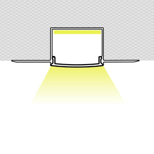 Perfil tira LED integración / trimless - 25x35mm - Con difusor - 2 metros - Barcelona Led-