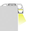 Profilo a striscia LED per scale - 27x63mm - Con diffusore - 2 metri 2
