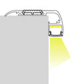 LED strip profile for staircase - 27x63mm - With diffuser - 2 meters 2