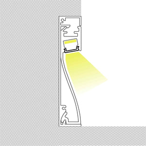 Perfil tira LED para zócalos - 60x16mm - Con difusor - 2 metros - Barcelona Led-