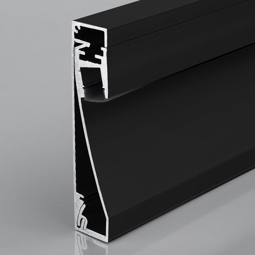 LED strip profile for baseboard - 60x16mm - With diffuser - 2 meters