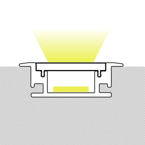 Perfil tira LED de suelo - 27x10mm - Con difusor - 2 metros (1)