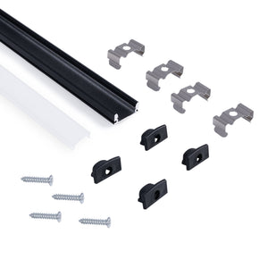 Perfil tira LED superficie - 17x8mm - Kit completo - 2 metros (24)