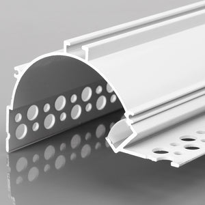 Perfil tira LED integración / trimless de esquina - Efecto indirecto - Con difusor - 2 metros