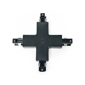 Unión rígida en X para carril trifásico de superficie - Barcelona Led-Accesorios