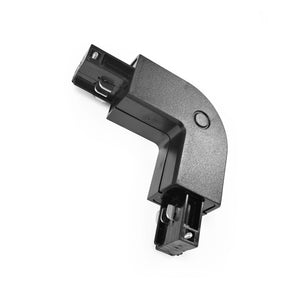 Unión rígida en L para carril trifásico superficie - 90º - DERECHA