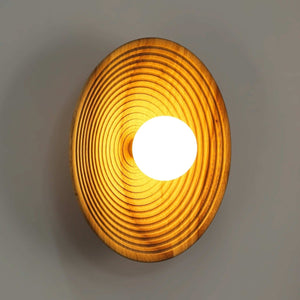 Aplique de diseño en madera "RIANNE" - G9 - Ø28cm - Barcelona Led-Decoración