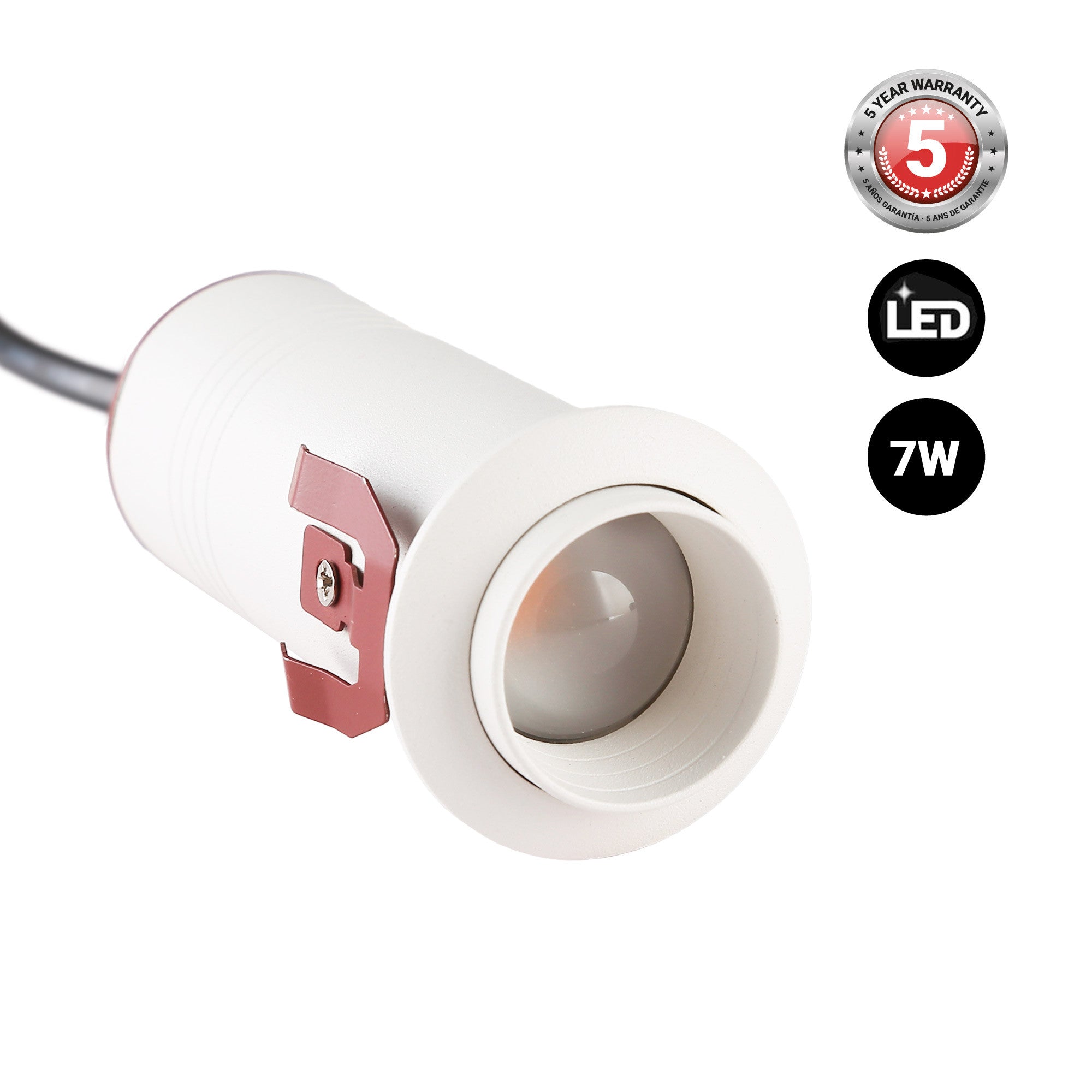 Foco de techo empotrable "ROMI" 7W - Zoom - Chip OSRAM - 2700K (1)