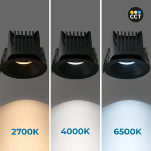 Downlight LED exterior 12W - CCT - Chip OSRAM - Driver PHILIPS - Corte Ø 75mm - IP54 - Barcelona Led-