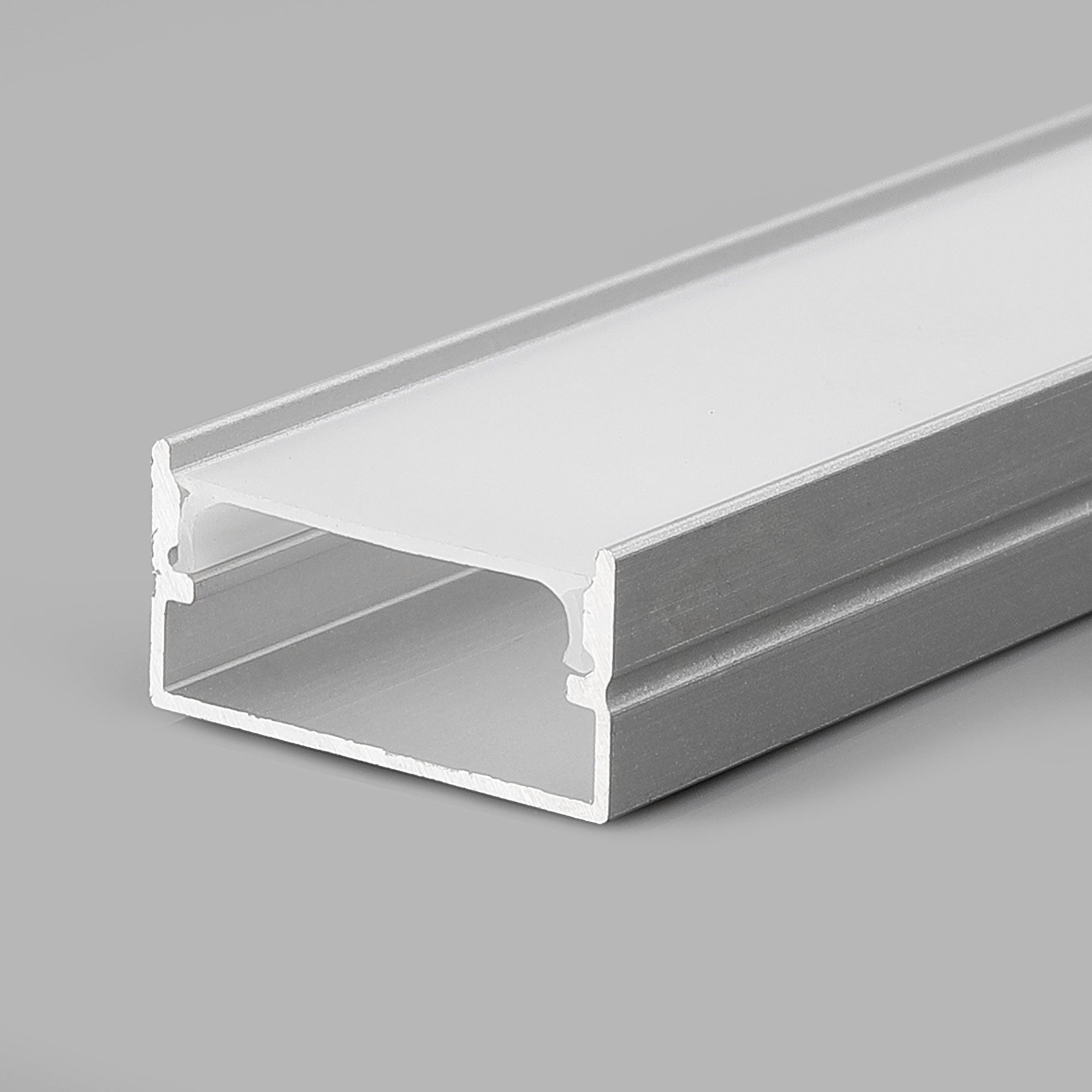 Perfil tira LED superficie - 10x30mm - Con difusor - 2 metros