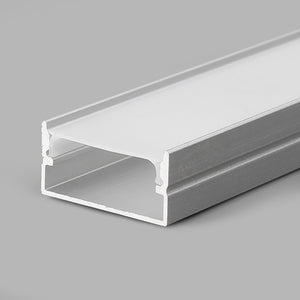 Perfil tira LED superficie - 10x30mm - Con difusor - 2 metros
