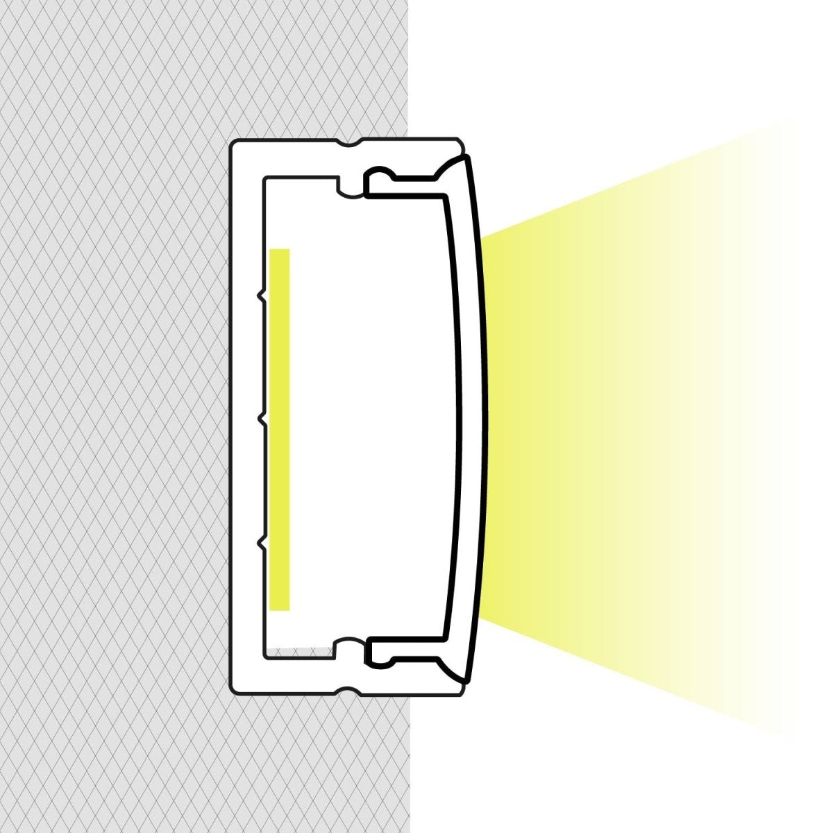 Perfil tira LED superficie - 10x30mm - Con difusor - 2 metros - Barcelona Led-