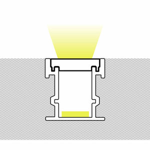 Perfil tira LED de suelo - 25x21mm - Con difusor - 2 metros (1)