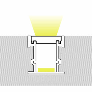 Perfil tira LED de suelo - 25x21mm - Con difusor - 2 metros (1)